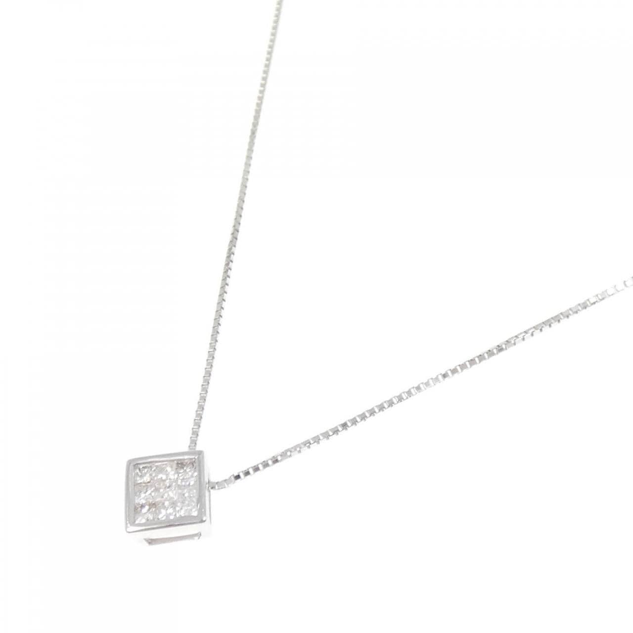 K18WG ダイヤモンド ネックレス 0.20CT