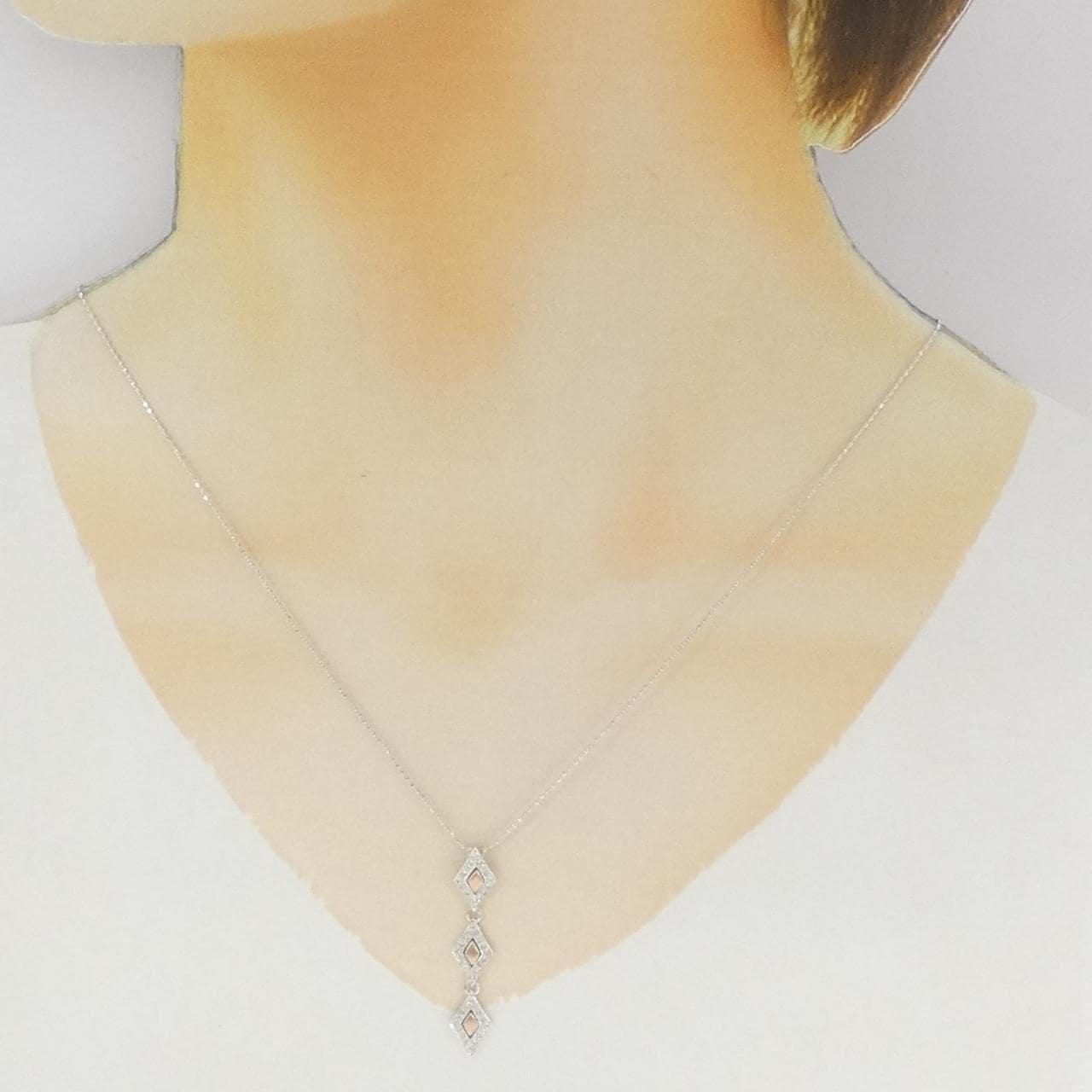 K18WG/K18PG ダイヤモンド ネックレス 0.20CT