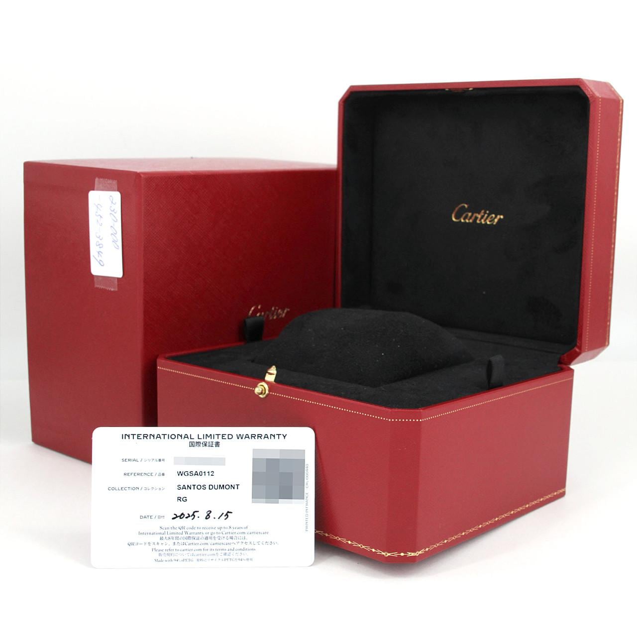 カルティエ サントスドゥモン XL PG WGSA0112 PG･RG 手巻