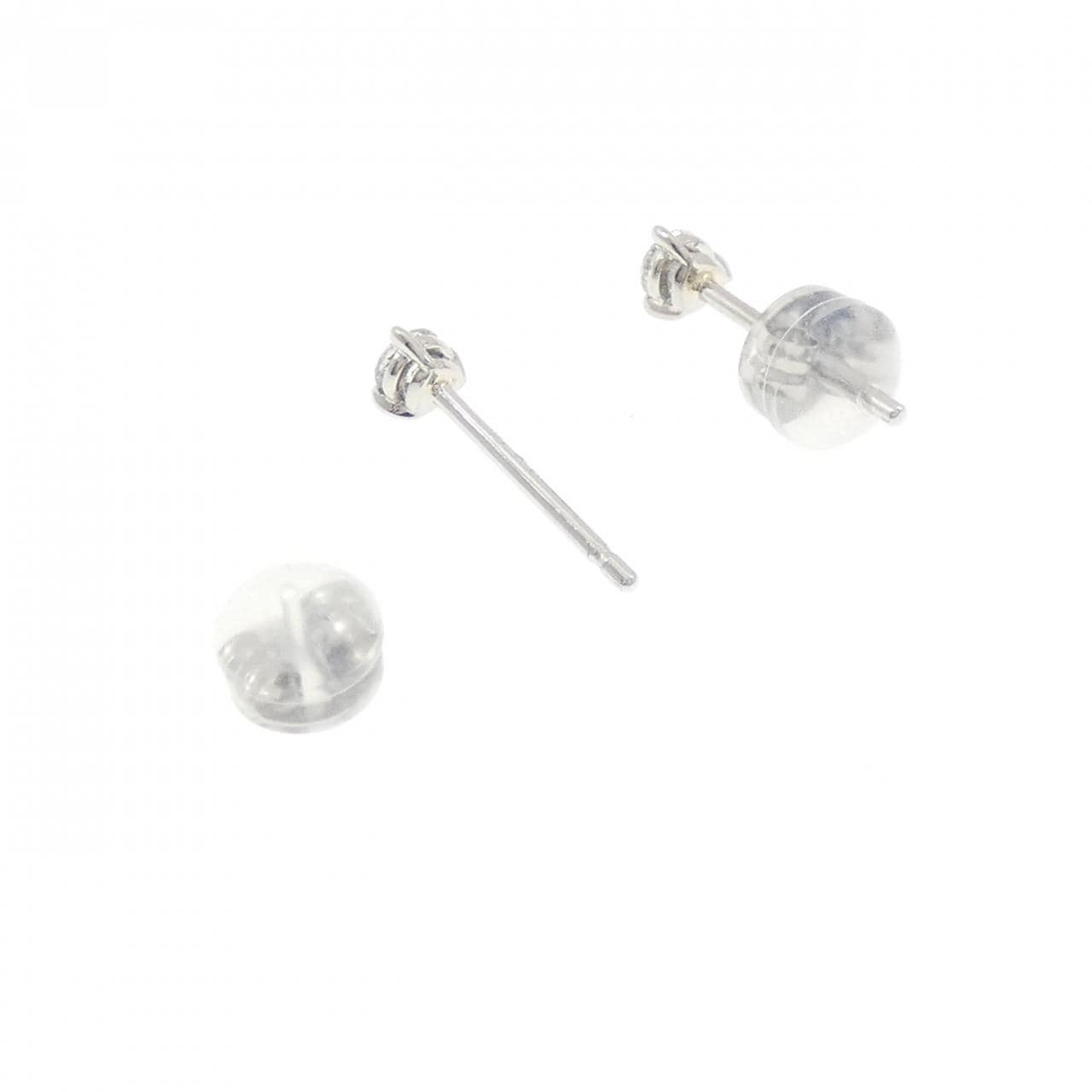 PT900 ソリティア ダイヤモンド ピアス 0.20CT