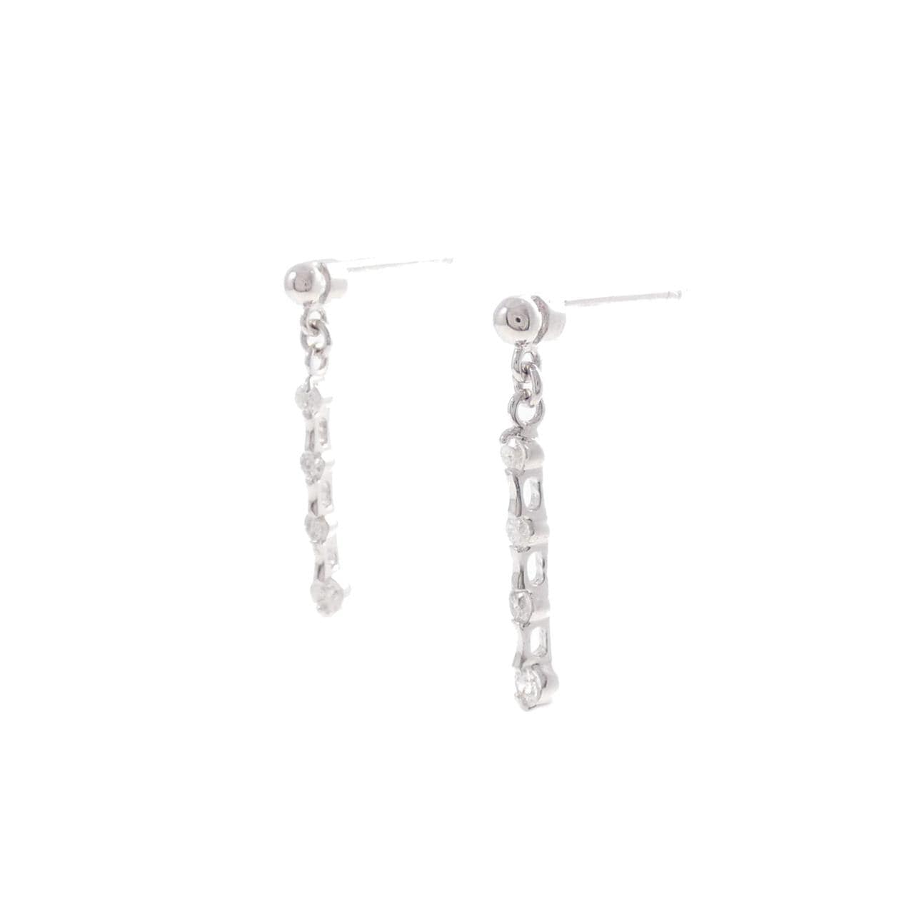 K18WG ダイヤモンド ピアス 0.30CT