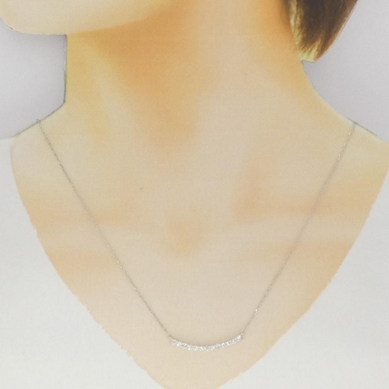 K18WG ダイヤモンド ネックレス 0.53CT