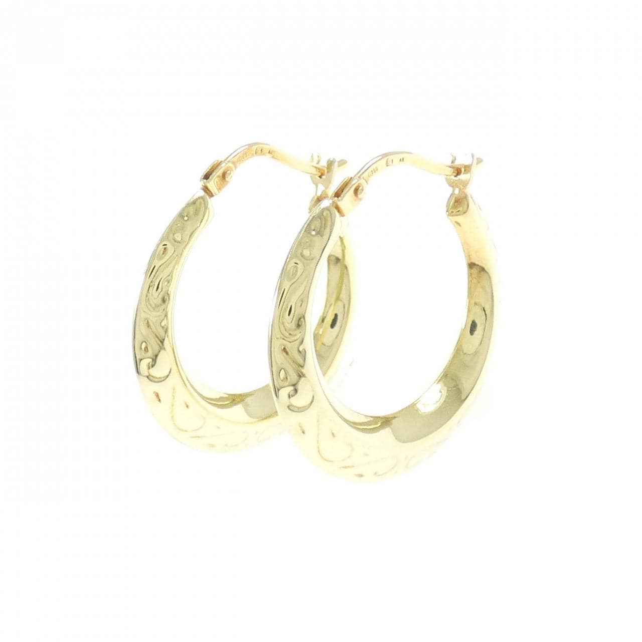 750YG hoop earrings