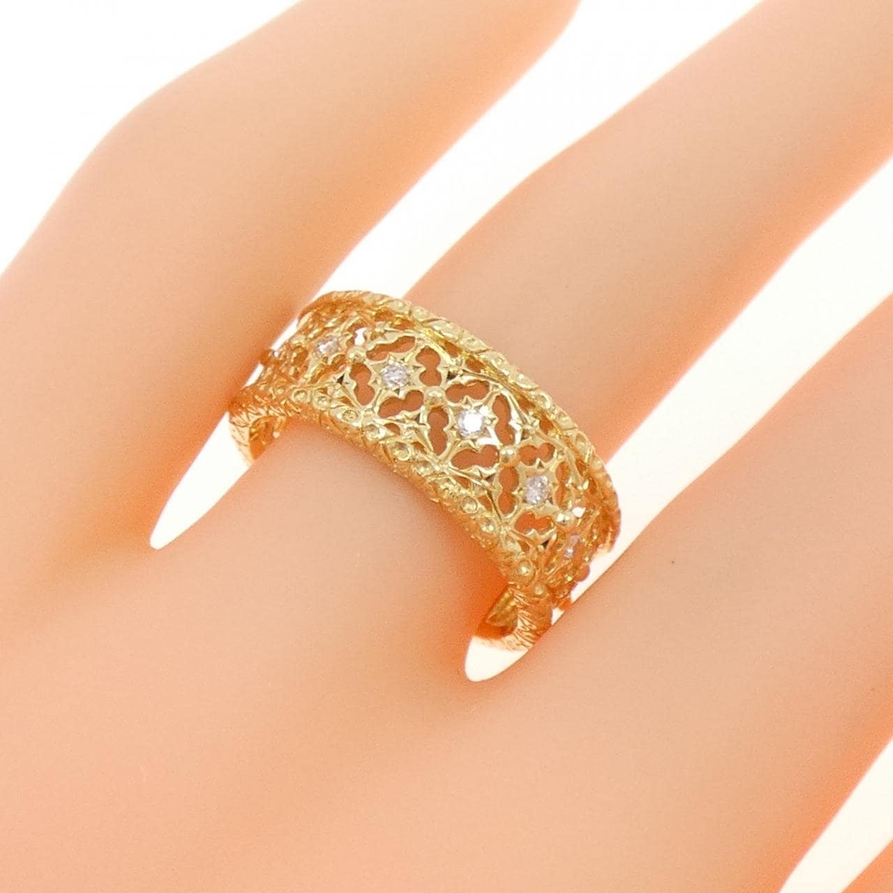 K18YG ダイヤモンド リング 0.10CT