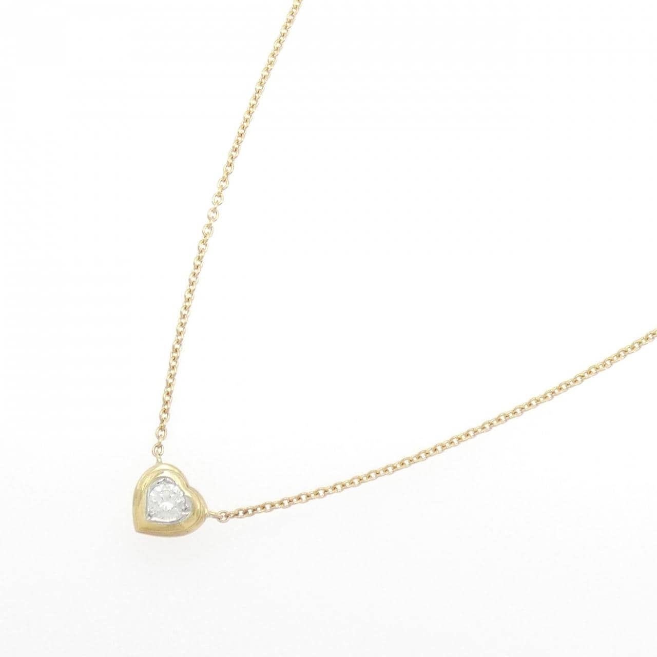 K18YG/K18WG 心形钻石项链 0.21克拉