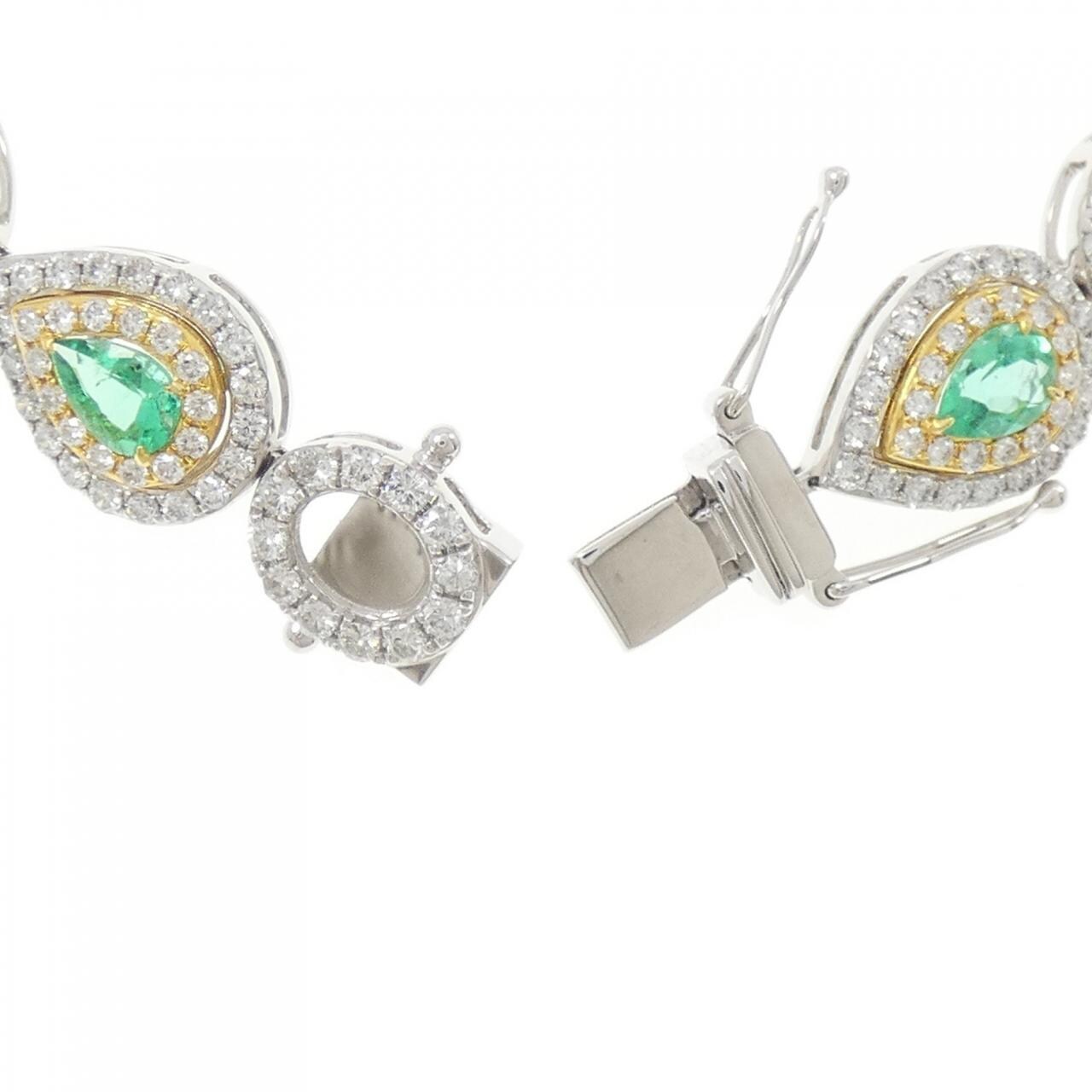K18WG/K18YG Emerald Bracelet 2.32CT