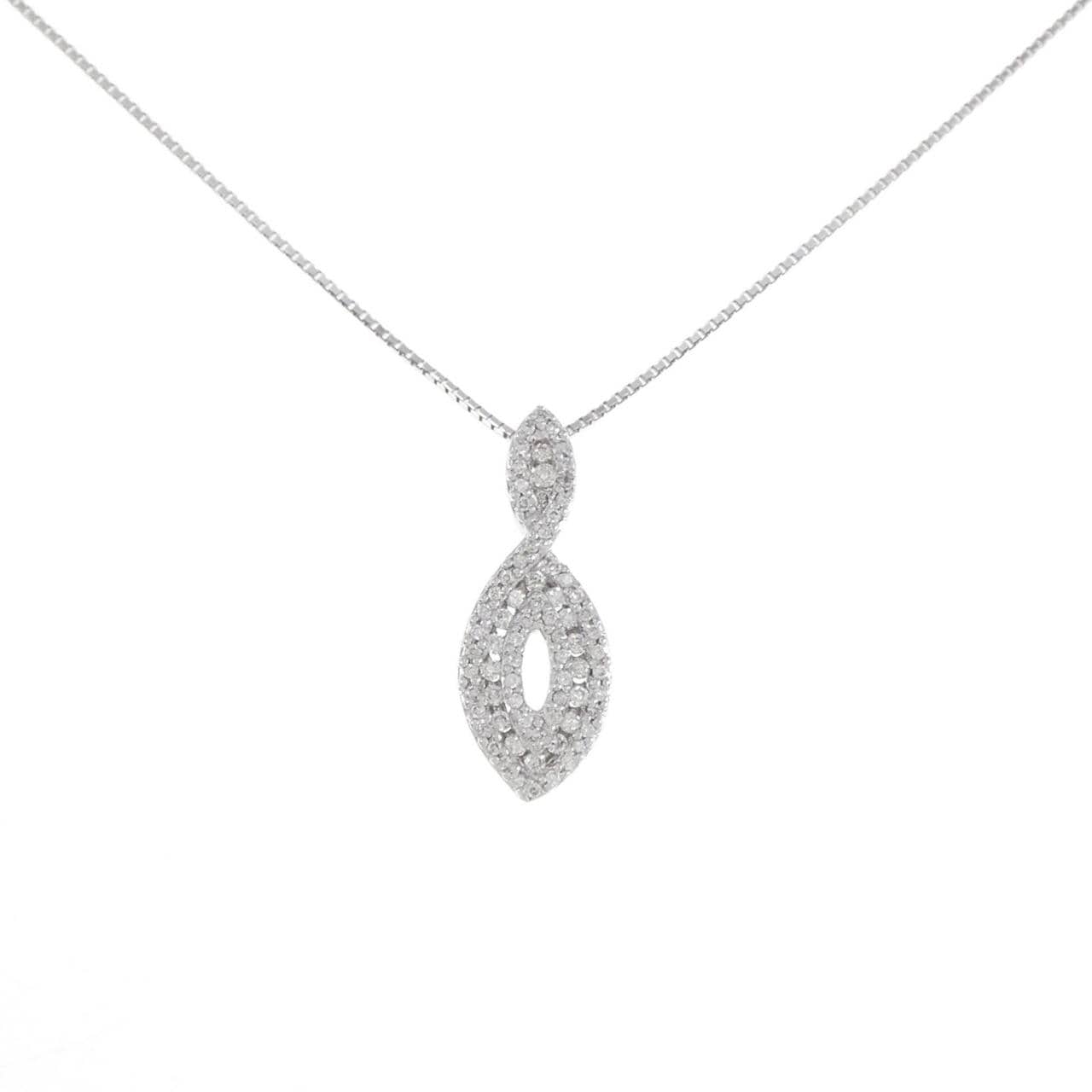 K18WG ダイヤモンド ネックレス 0.30CT