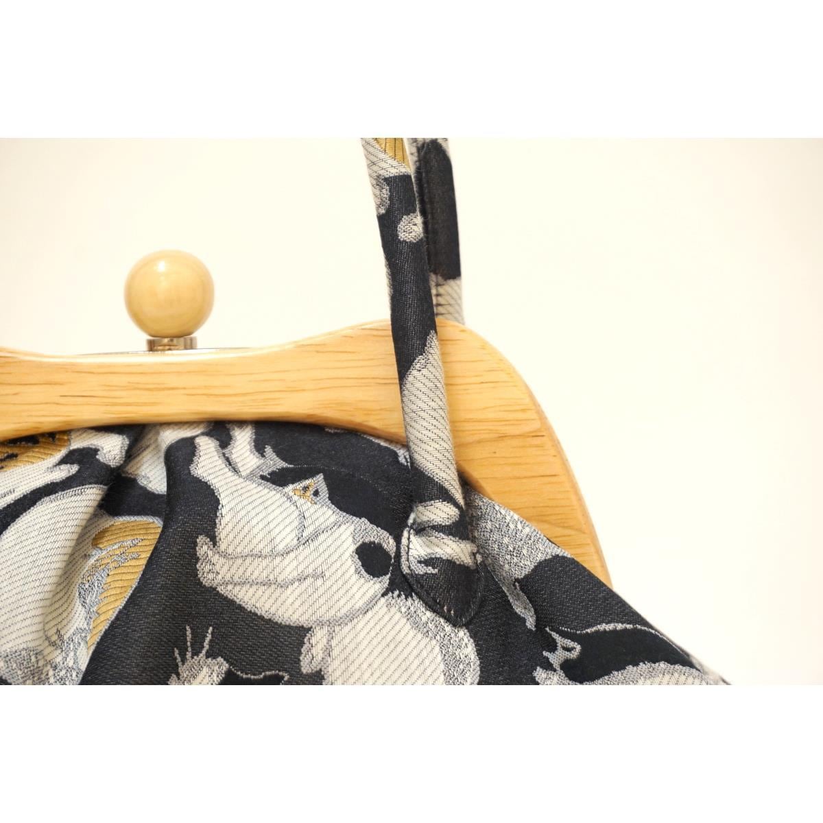 【新品】がま口バッグ　ねこ