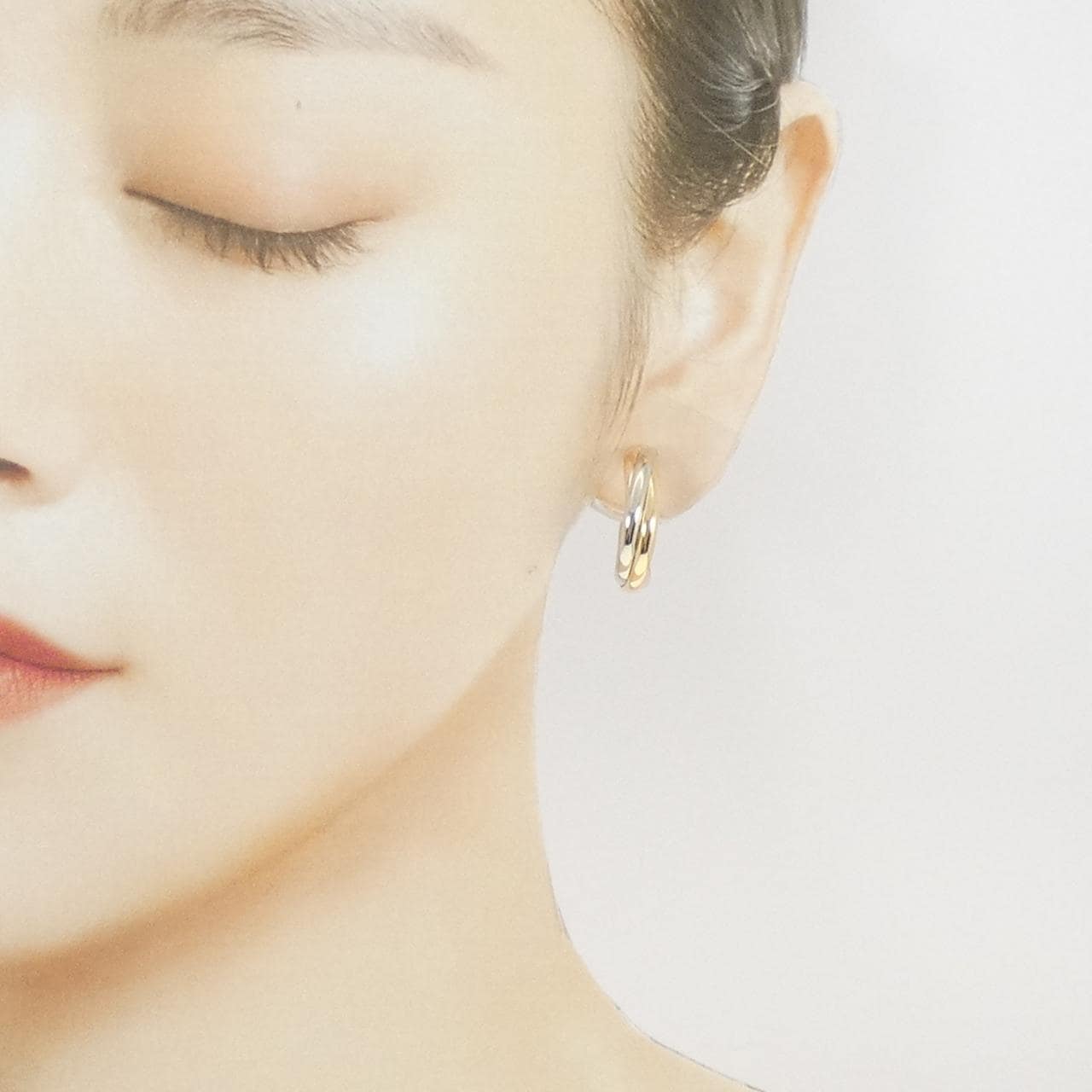 カルティエ トリニティ ラウンド イヤリング 片耳