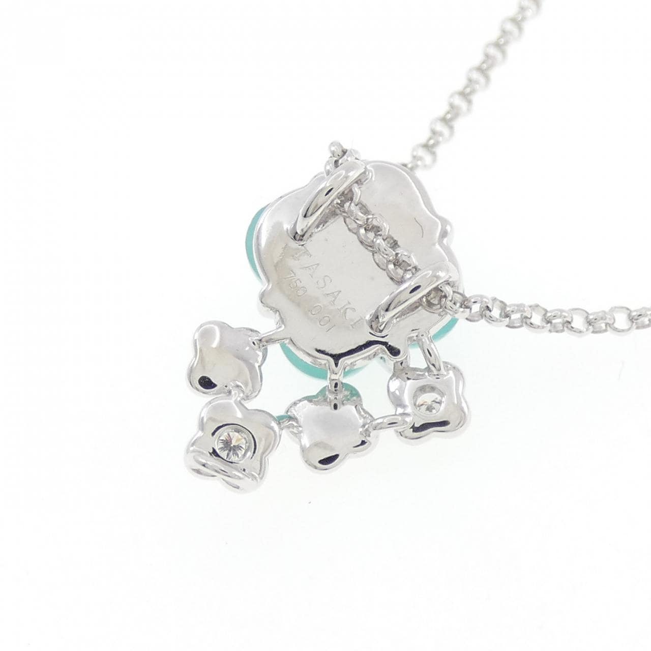 タサキ シーブルーカルセドニーペンダント ネックレス