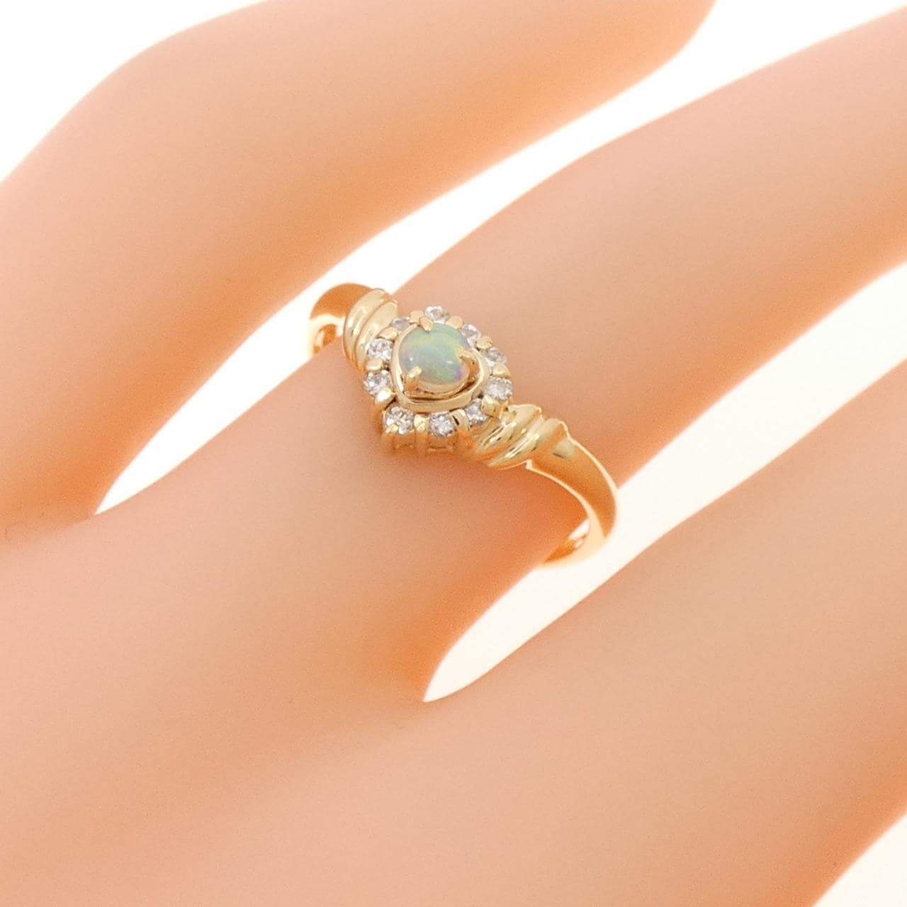 K18YG オパール リング