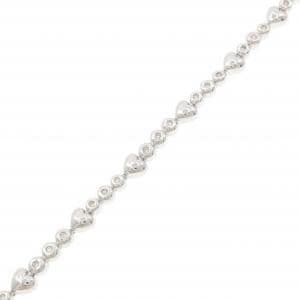 K18WG ハート ダイヤモンド ブレスレット 0.33CT