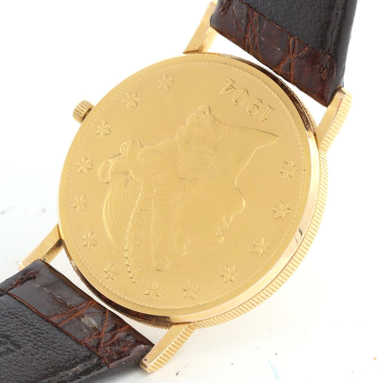 【ノーメンテナンス還元価格】コルム コインウォッチ20$ YG 5014556 YG クォーツ