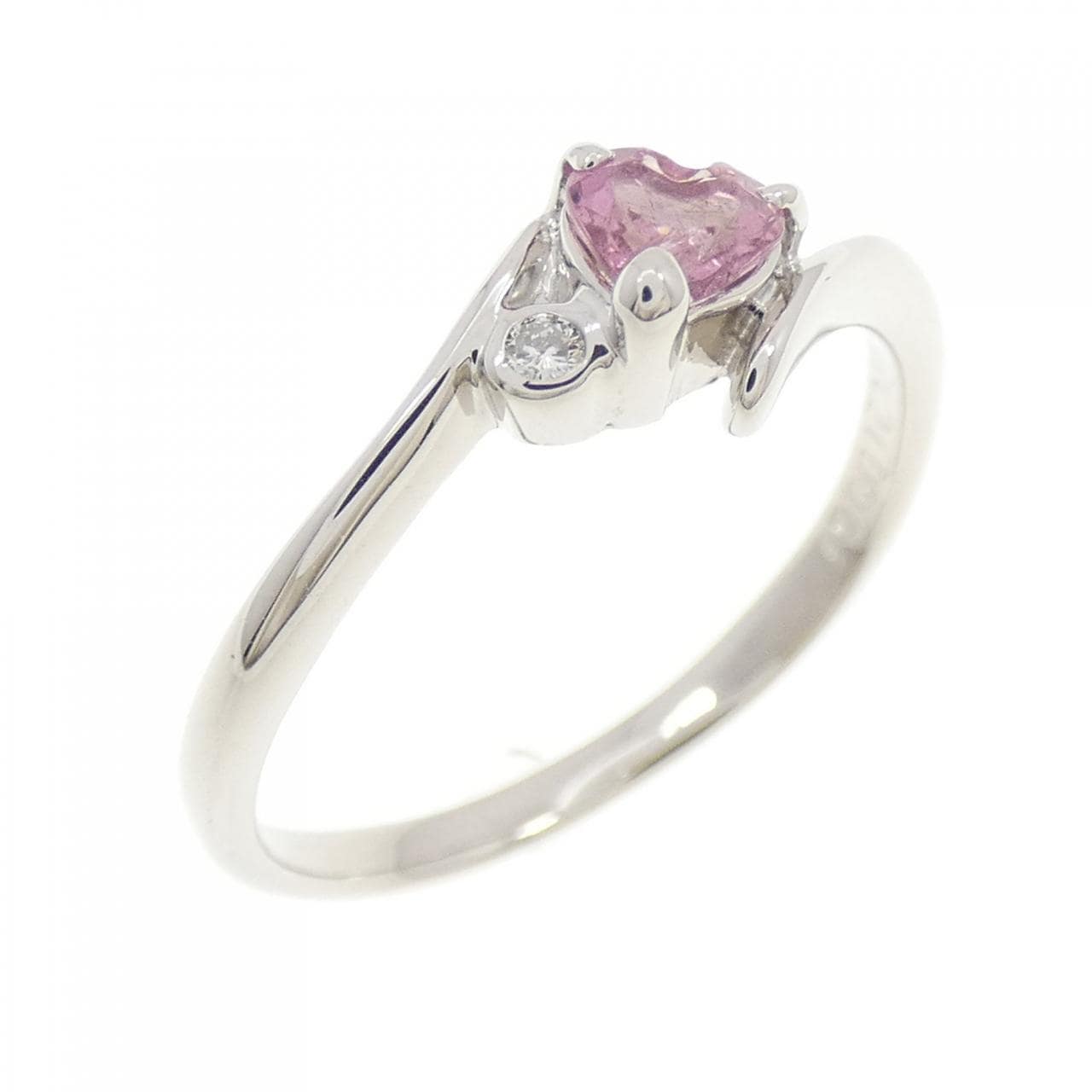 PT850 ハート トルマリン リング 0.21CT