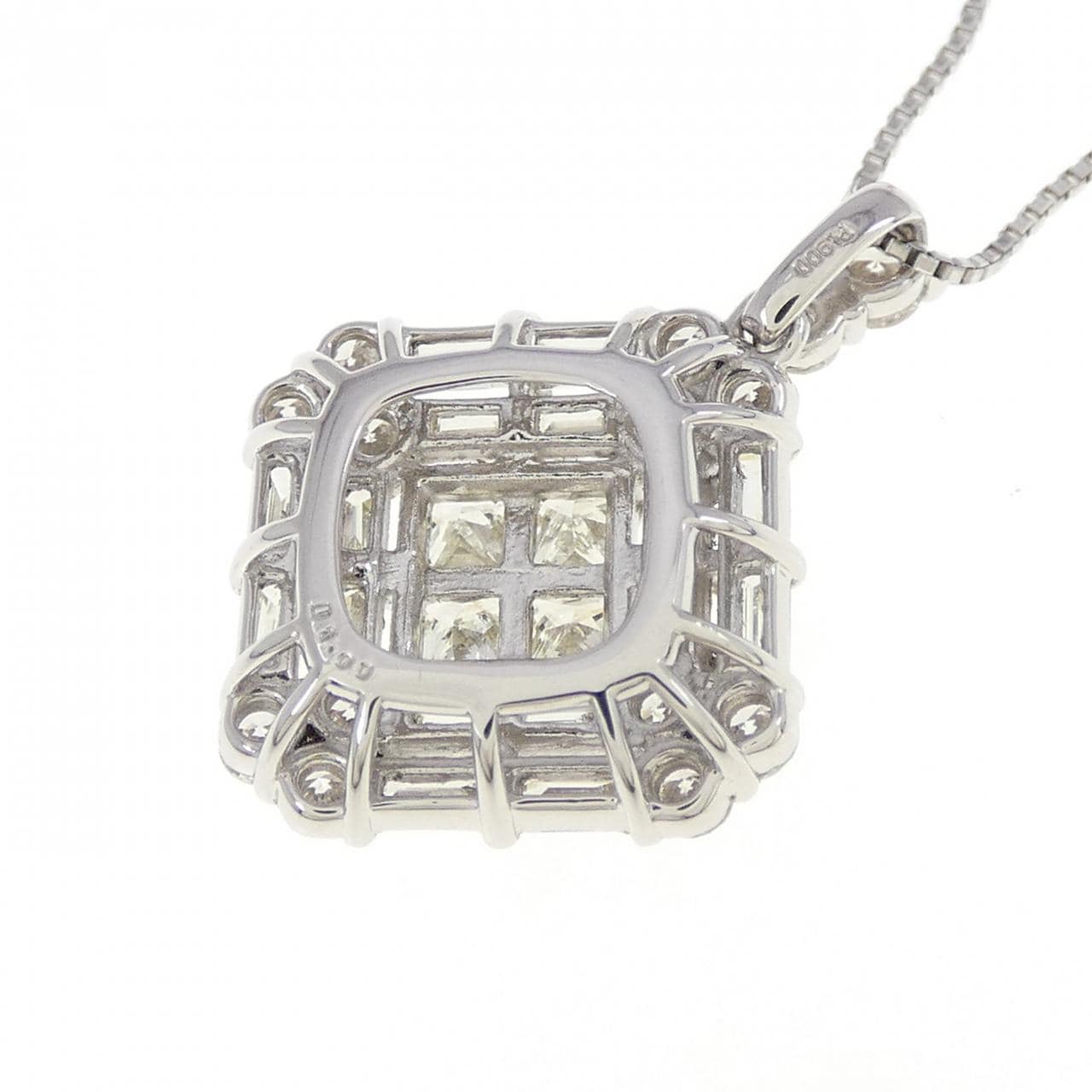 【新品】PT900/PT850 ダイヤモンド ネックレス 1.00CT