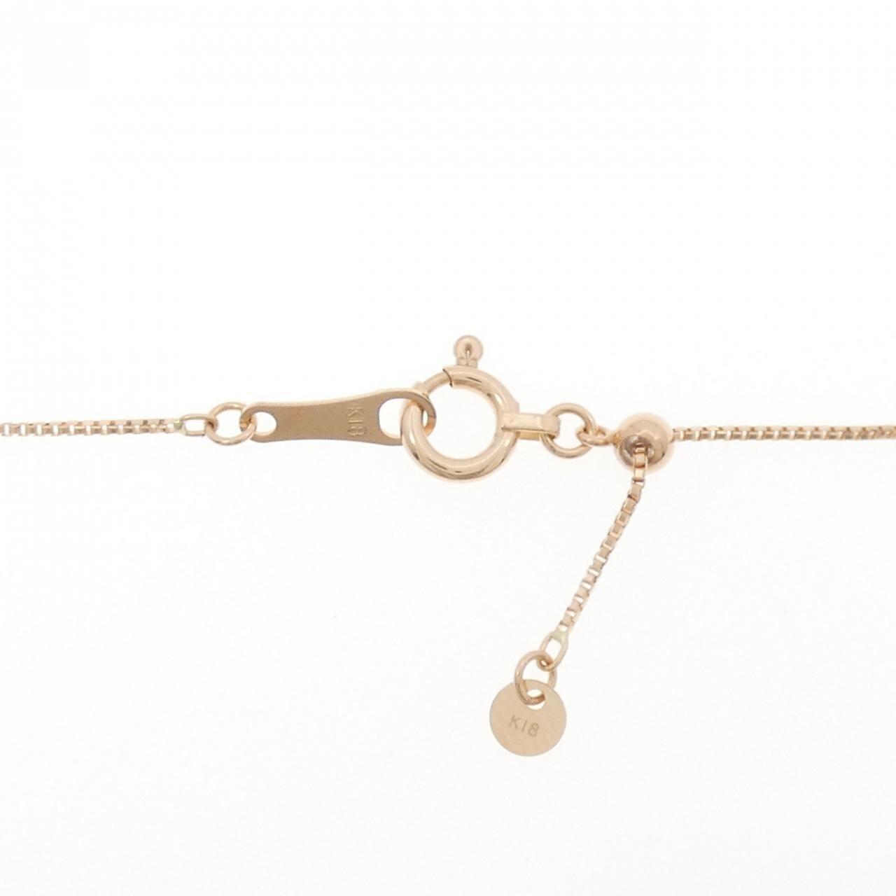 K18PG クロス ダイヤモンド ネックレス 0.10CT
