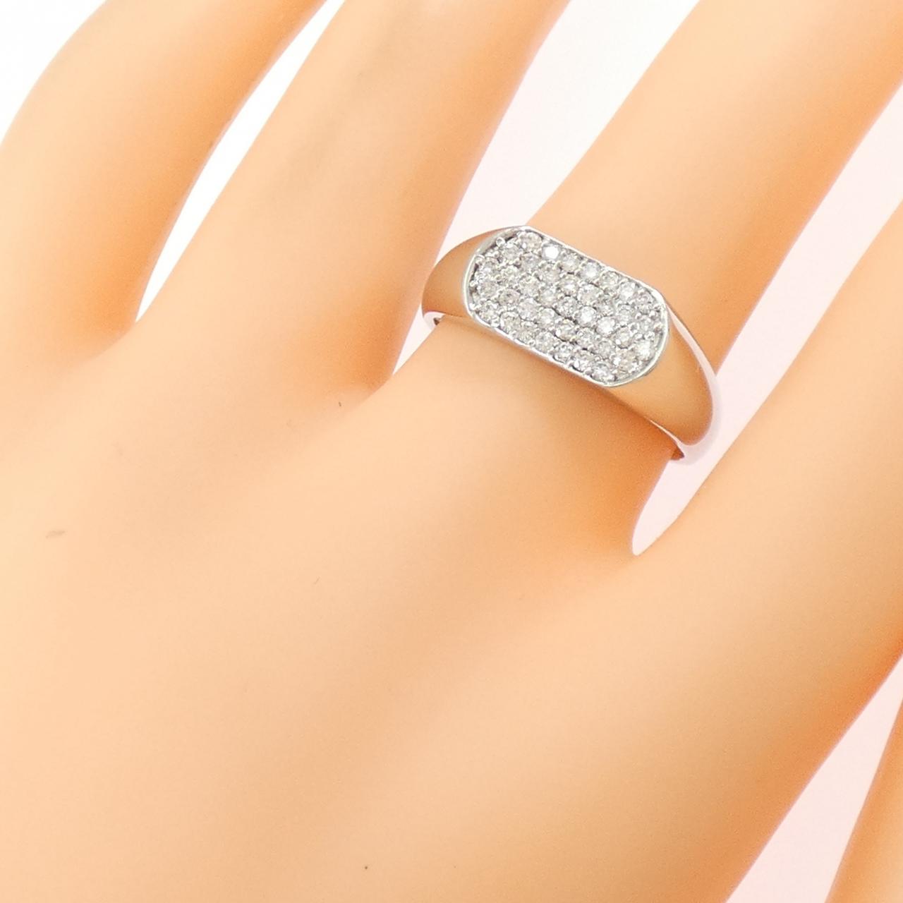 【新品】PT900 パヴェ ダイヤモンド リング 0.378CT