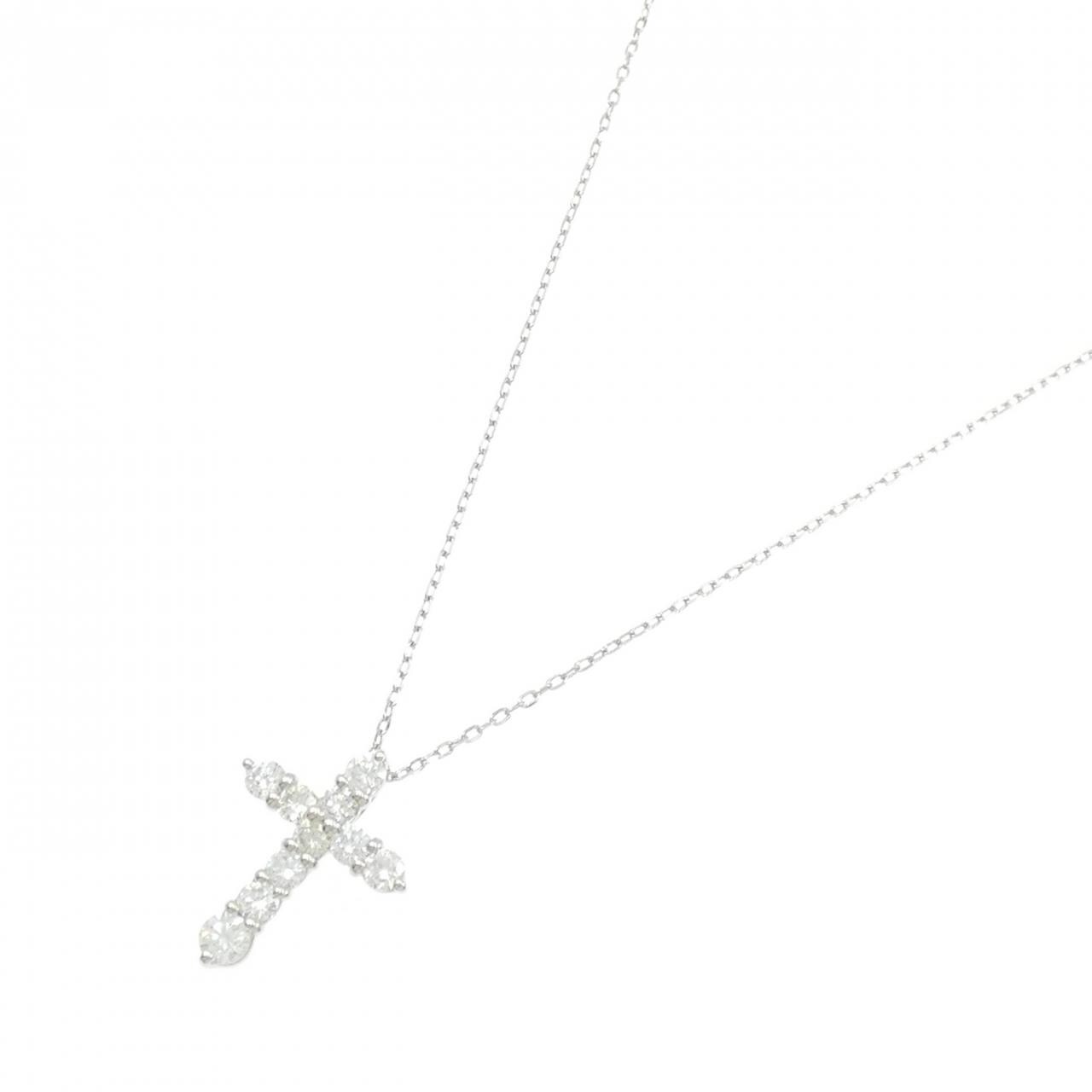 PT900/PT850 クロス ダイヤモンド ネックレス 1.00CT
