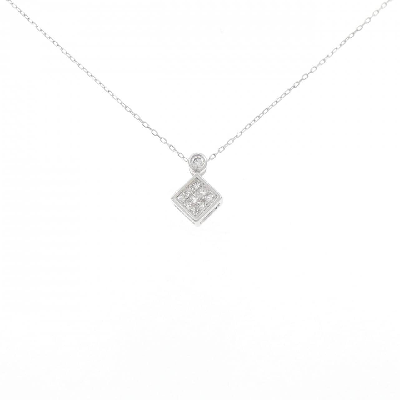 K18WG ダイヤモンド ネックレス 0.10CT