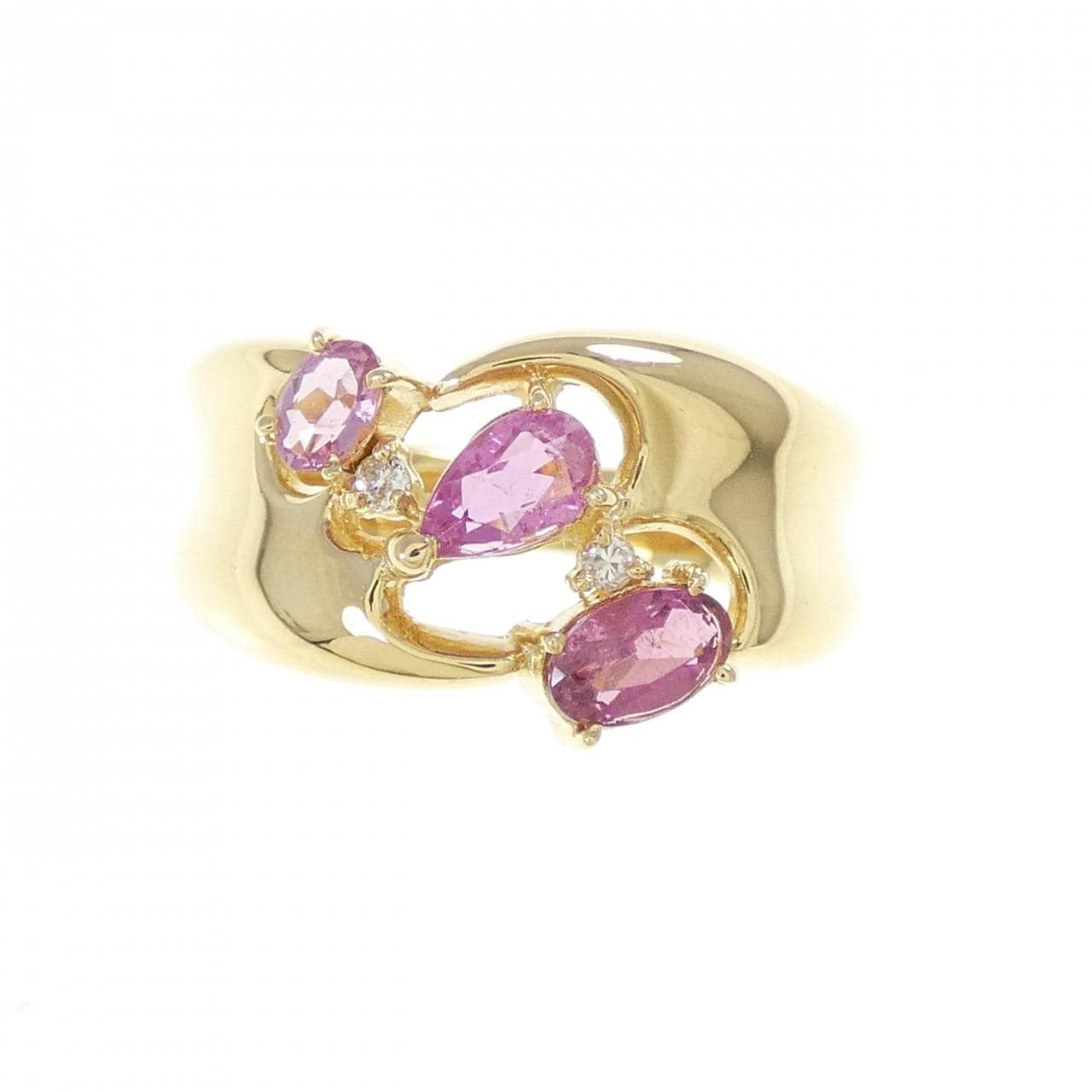 K18YG トルマリン リング