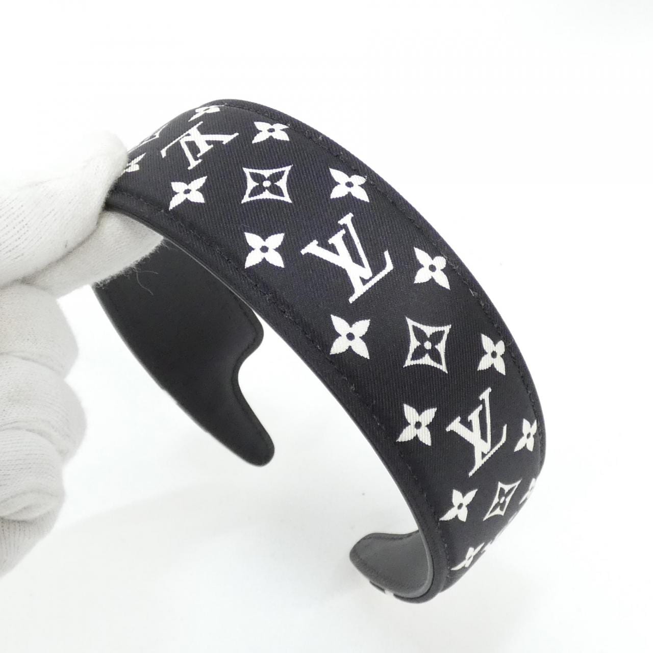 ルイヴィトン ヘッドバンド LV アウトライン シルク M97813 カチューシャ