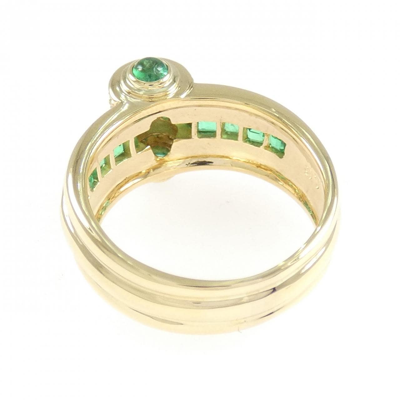 18KYG エメラルド リング 1.04CT