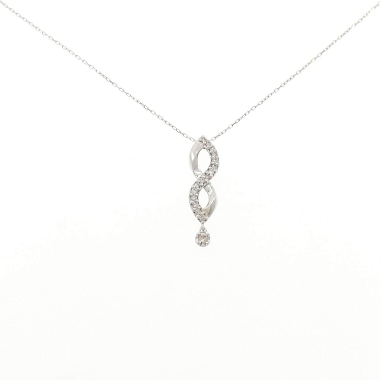 K10WG ダイヤモンド ネックレス 0.09CT