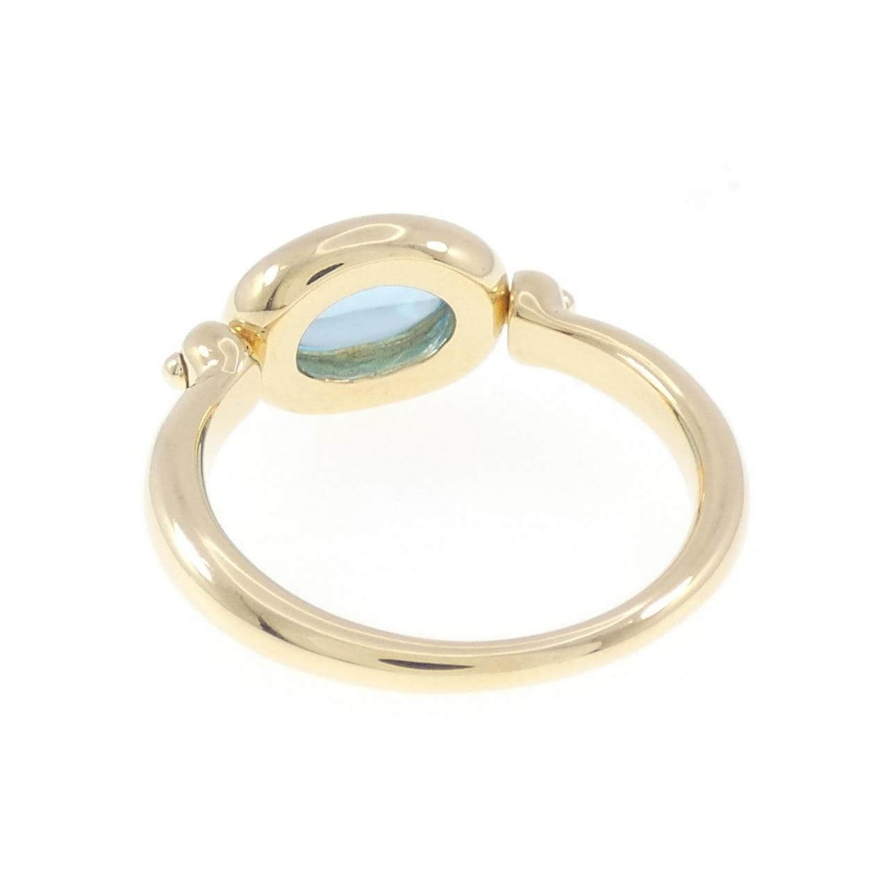 K18YG blue Topaz ring