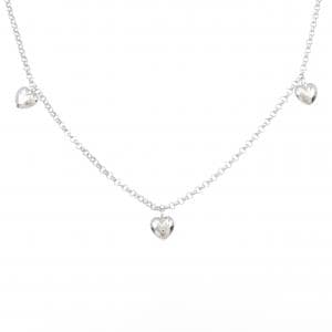 K18WG heart necklace