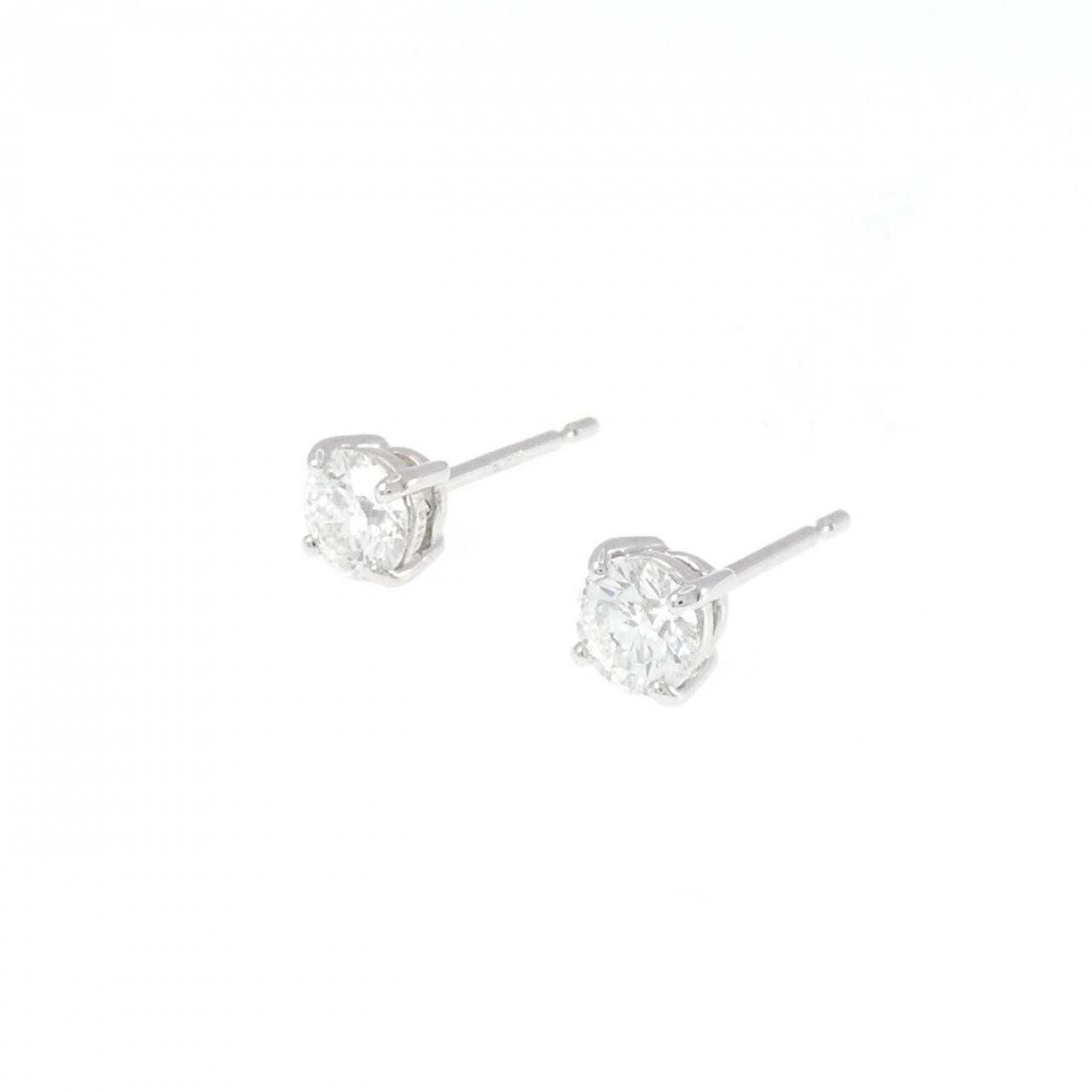 【リメイク】PT/ST ダイヤモンド ピアス 0.316CT 0.332CT F VS1 EXT