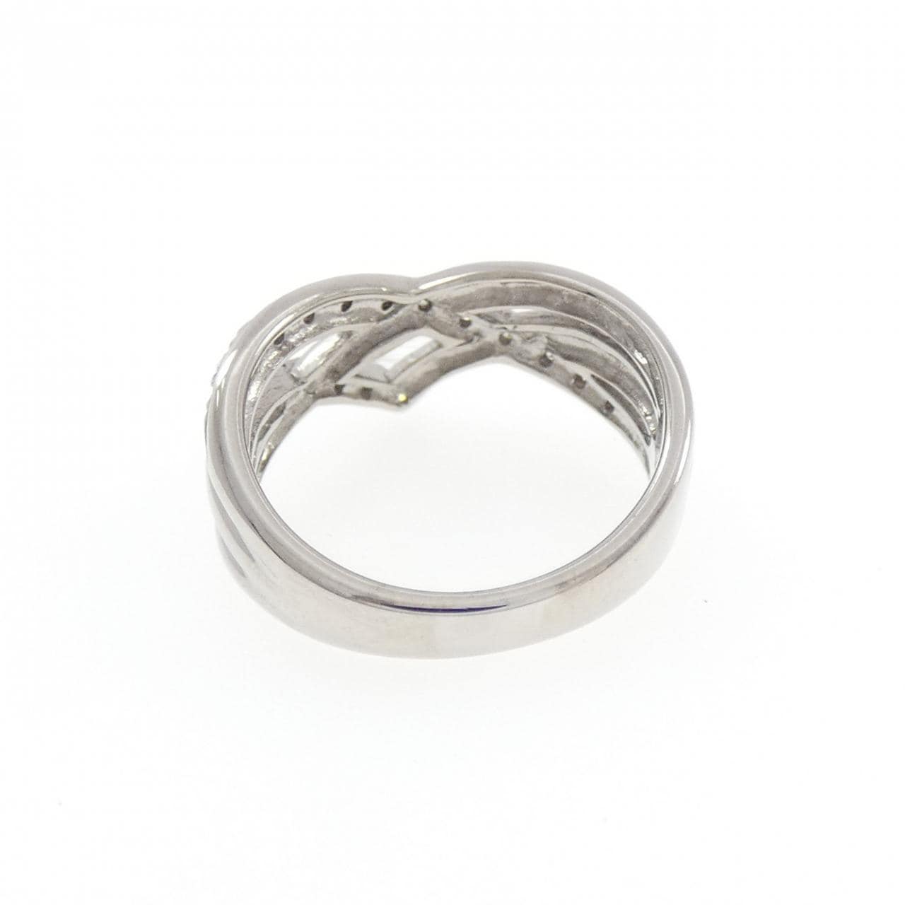 K18WG ダイヤモンド ピンキーリング 0.13CT