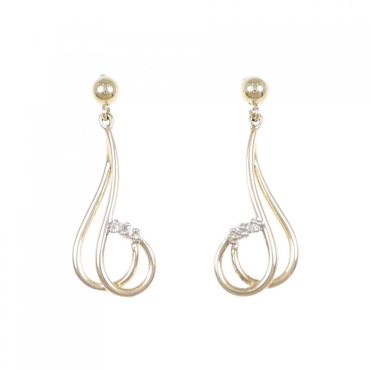14KYG/14KWG ダイヤモンド ピアス