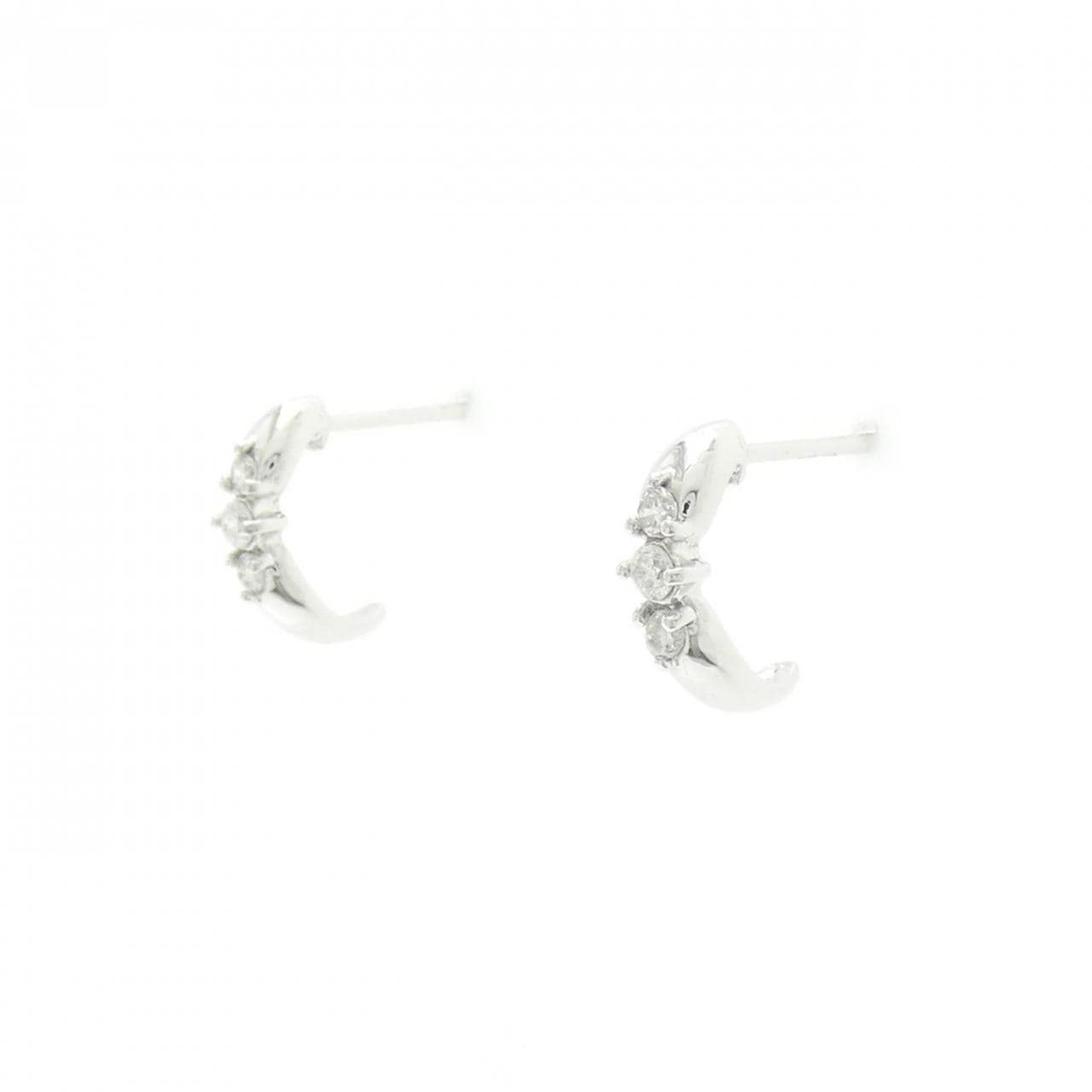 K18WG ダイヤモンド ピアス 0.13CT