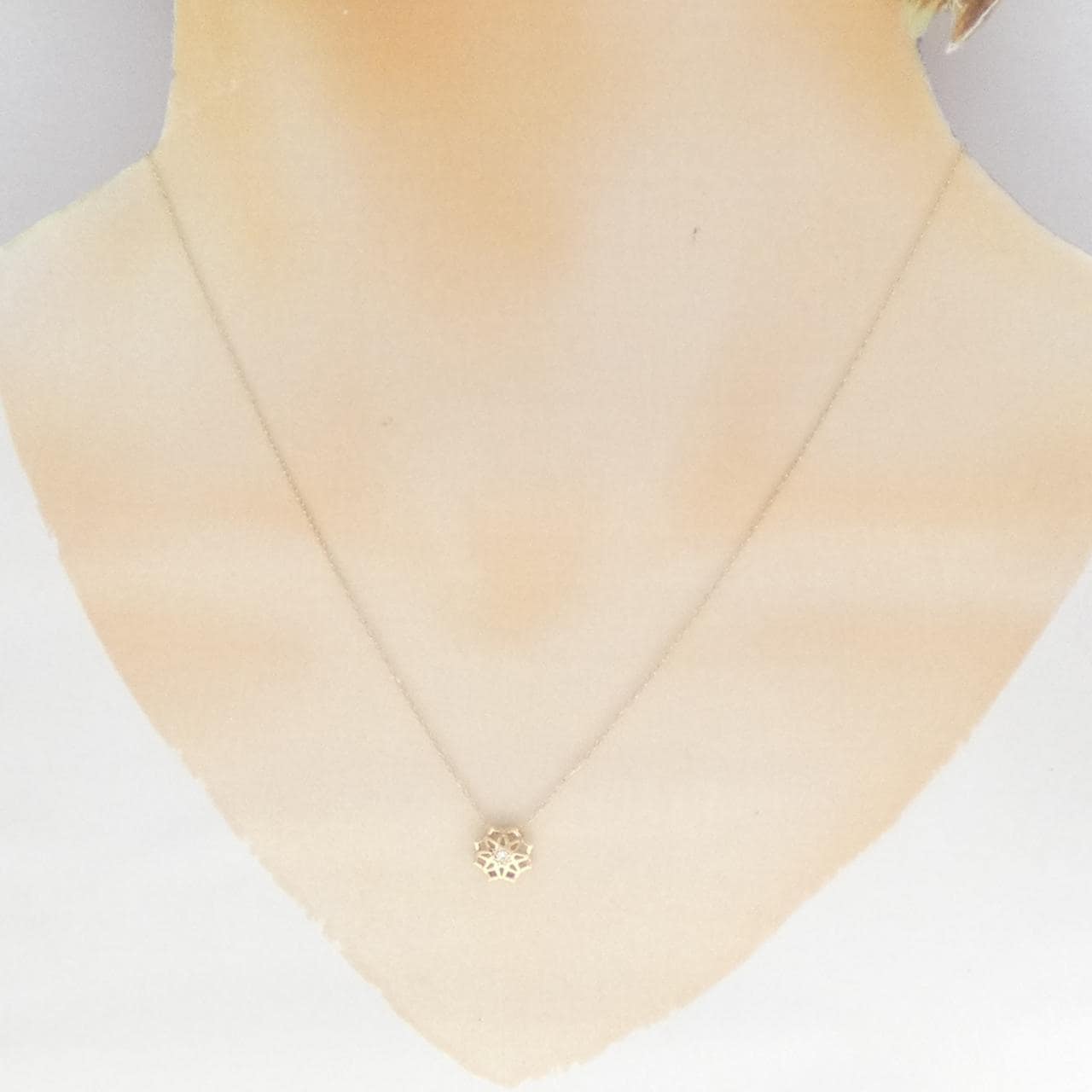 K10YG ダイヤモンド ネックレス 0.02CT