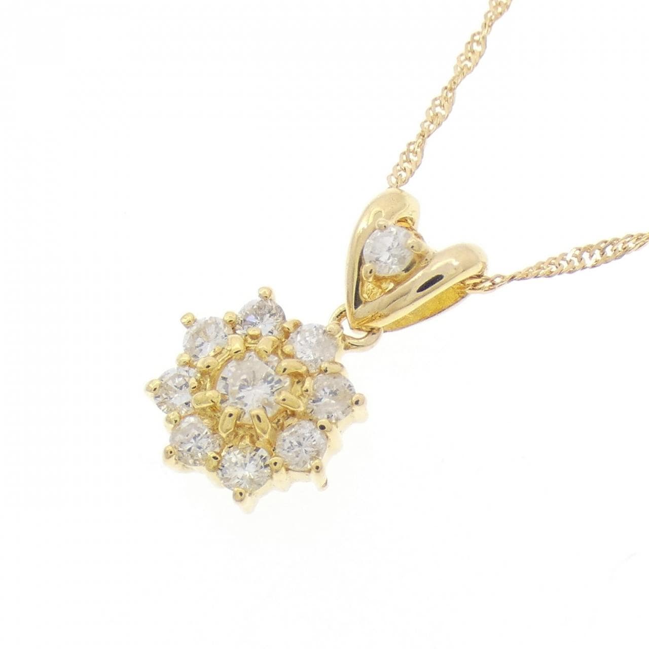 K18YG ダイヤモンド ネックレス 0.32CT