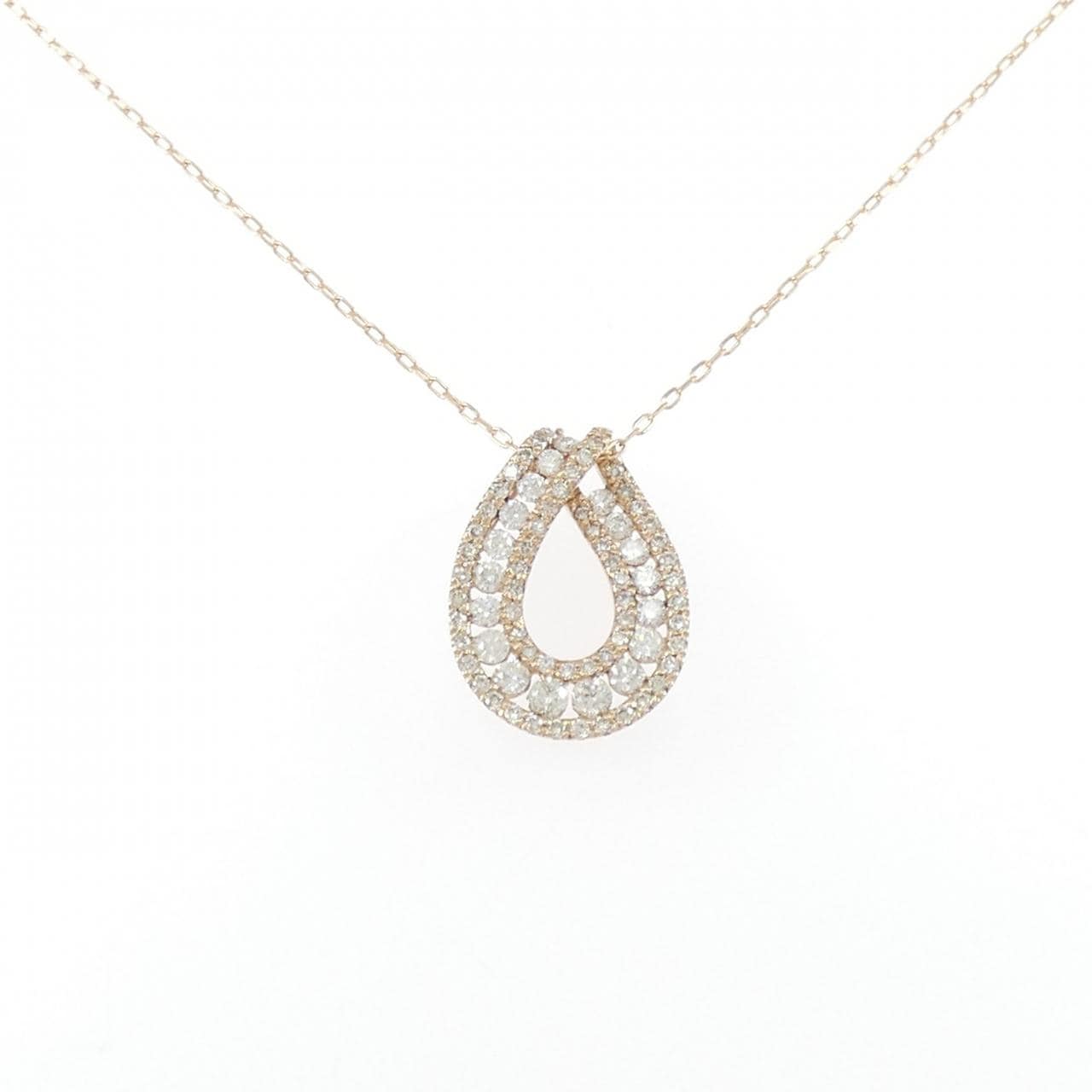K18PG ダイヤモンド ネックレス 1.00CT