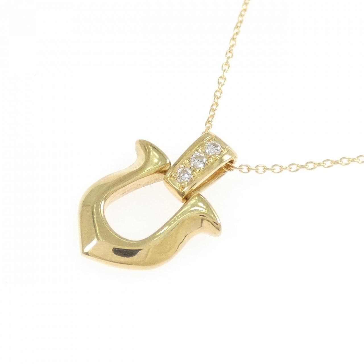 K18YG ダイヤモンド ネックレス 0.03CT