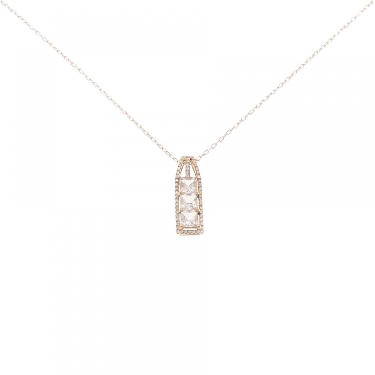 K18PG ベリル ネックレス 1.00CT