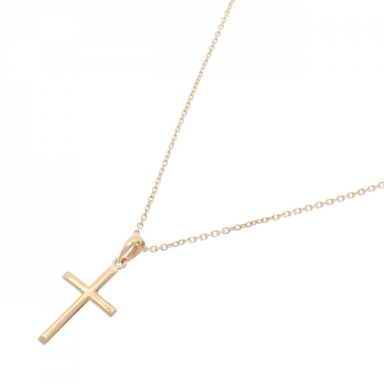 K18YG クロス ネックレス