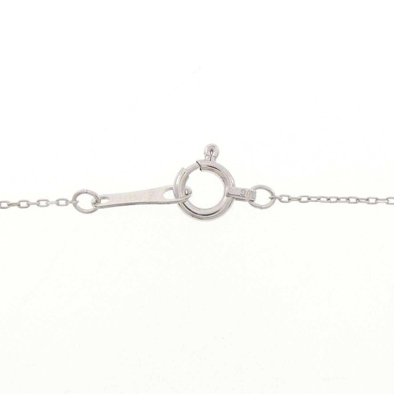 K18WG ソリティア ダイヤモンド ネックレス 0.10CT