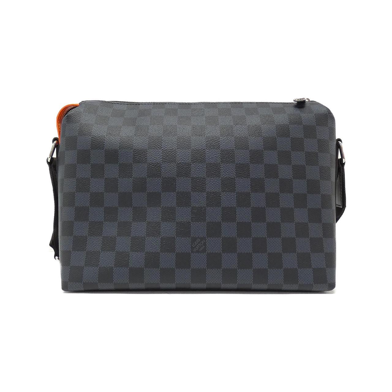 LOUIS VUITTON Damier 鈷藍色蕾絲 Discovery 郵差包 N40159 單肩包