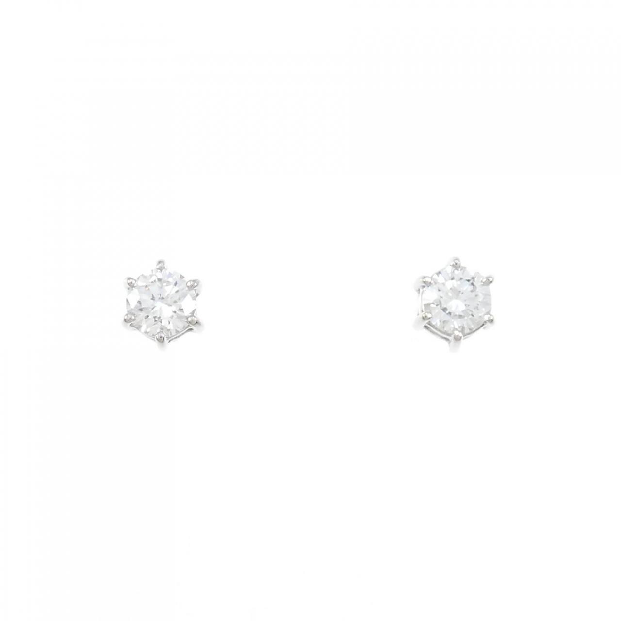 PT ソリティアダイヤモンド ピアス 0.50CT-