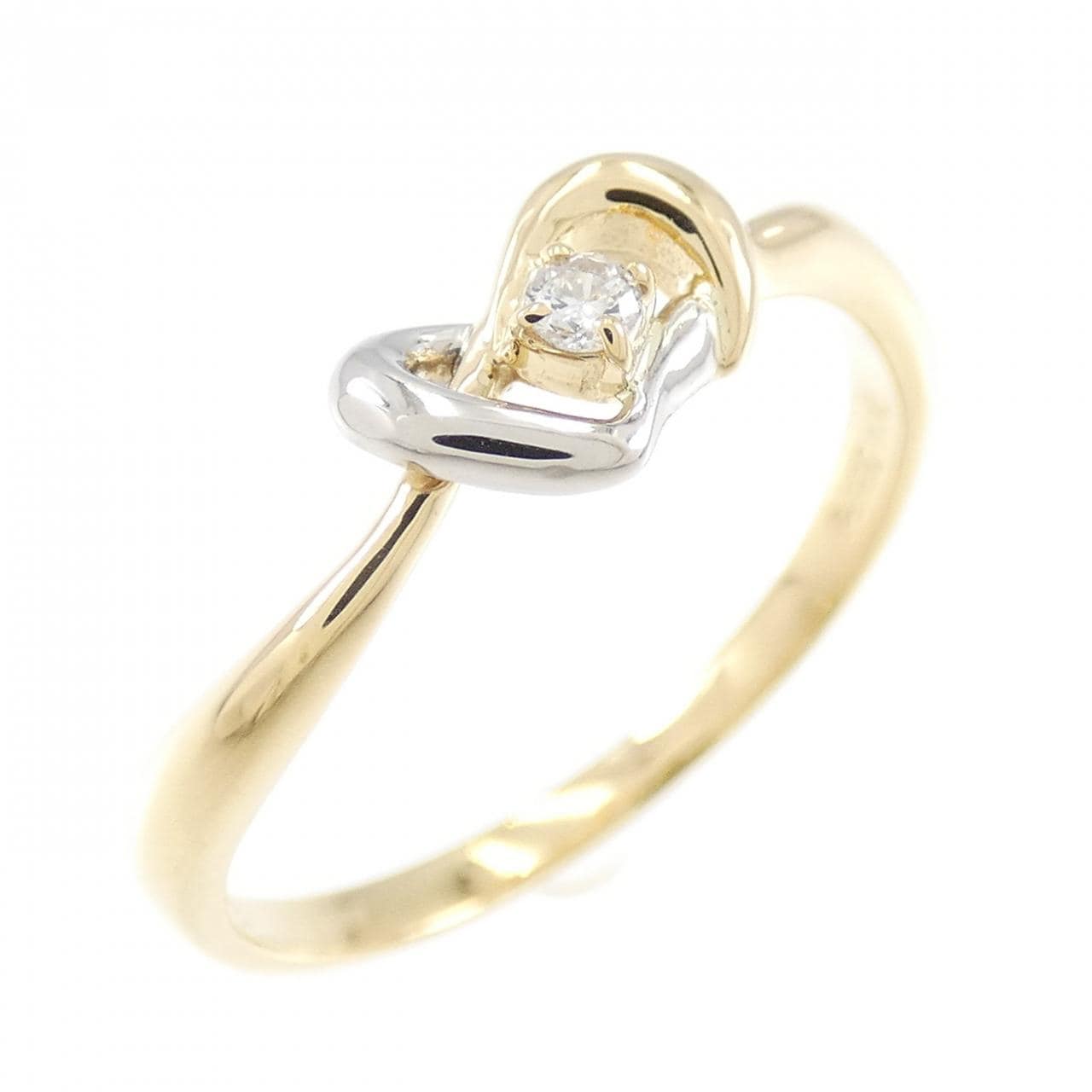 K18YG/PT900 ダイヤモンド リング 0.03CT