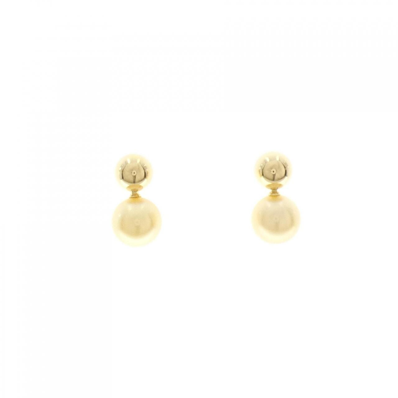 K18YG Akoya pearl earrings 7.7mm