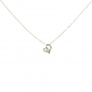 K18PG ハート ダイヤモンド ネックレス 0.02CT