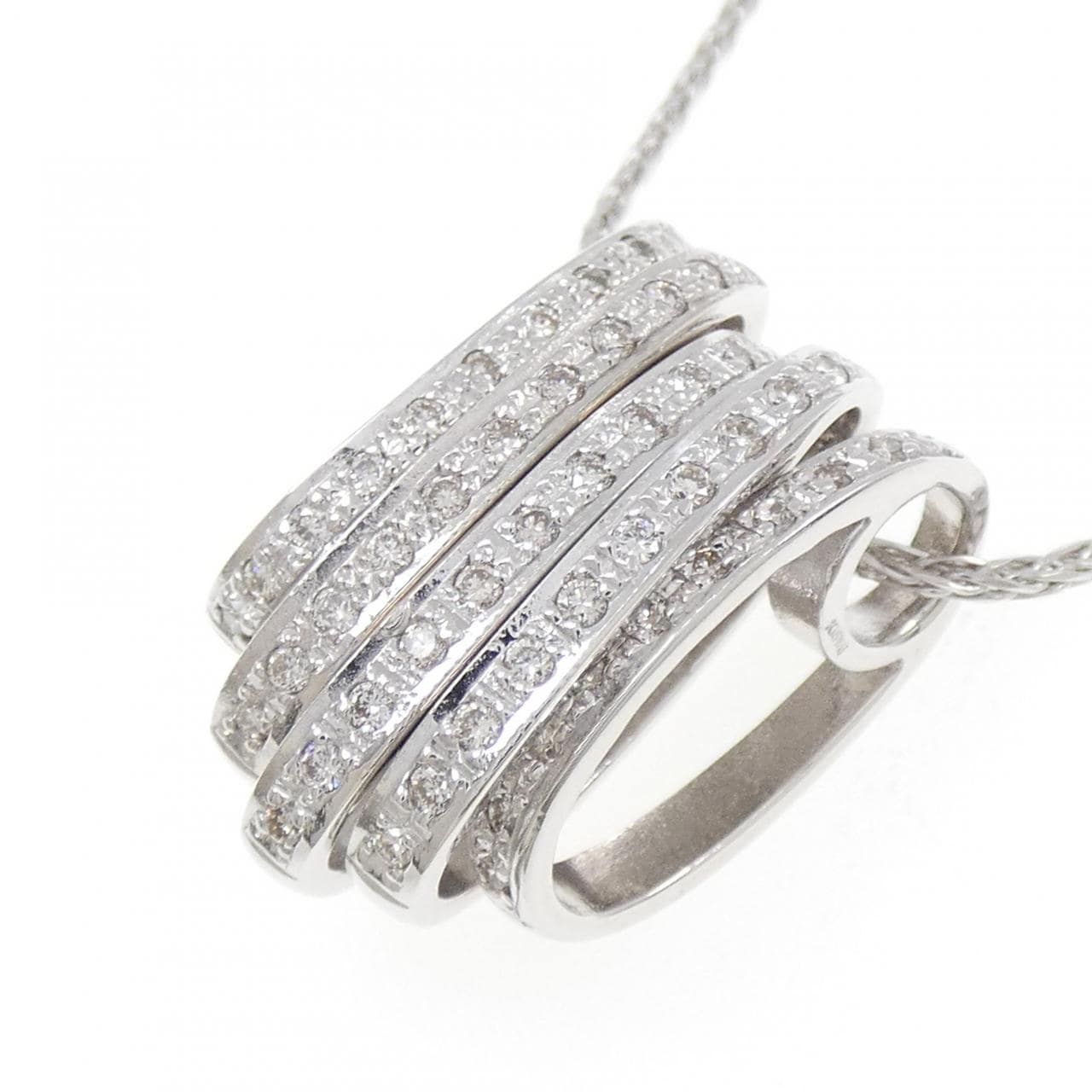 K18WG ダイヤモンド ネックレス 0.29CT