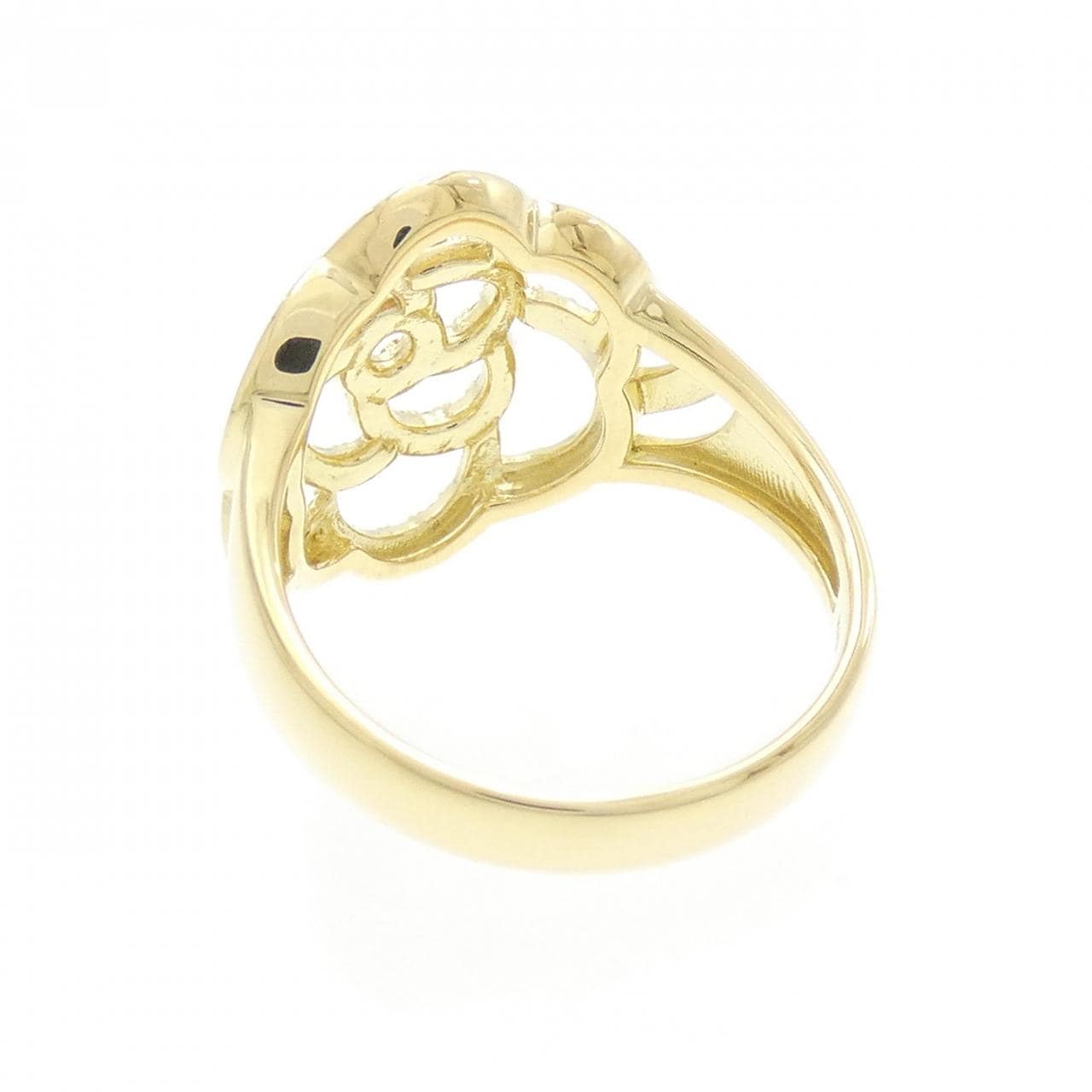 K18YG花朵钻石戒指0.40CT