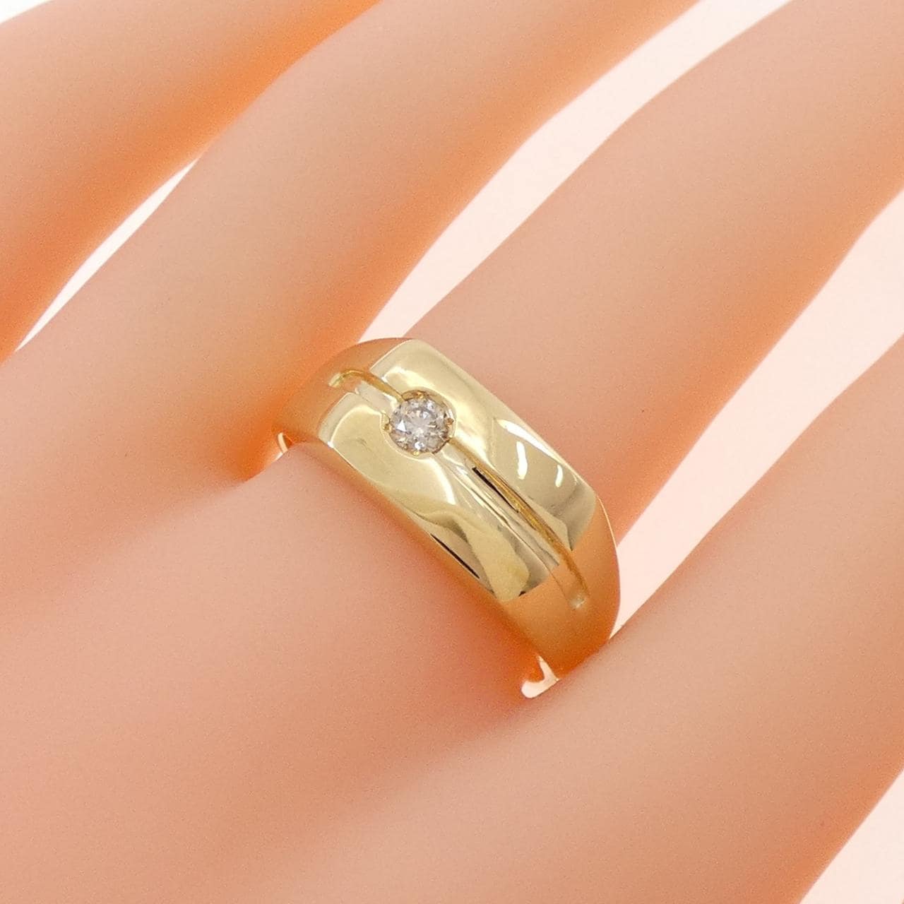 [新品] K18YG鑽石0.10CT