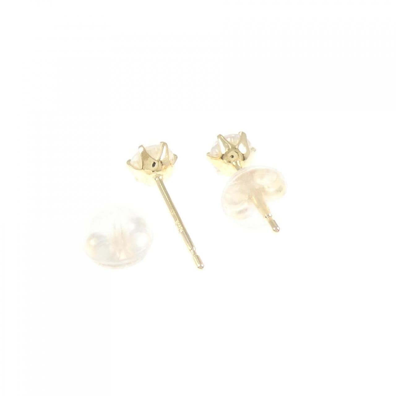 【新品】K18YG ソリティア ダイヤモンド ピアス 0.40CT