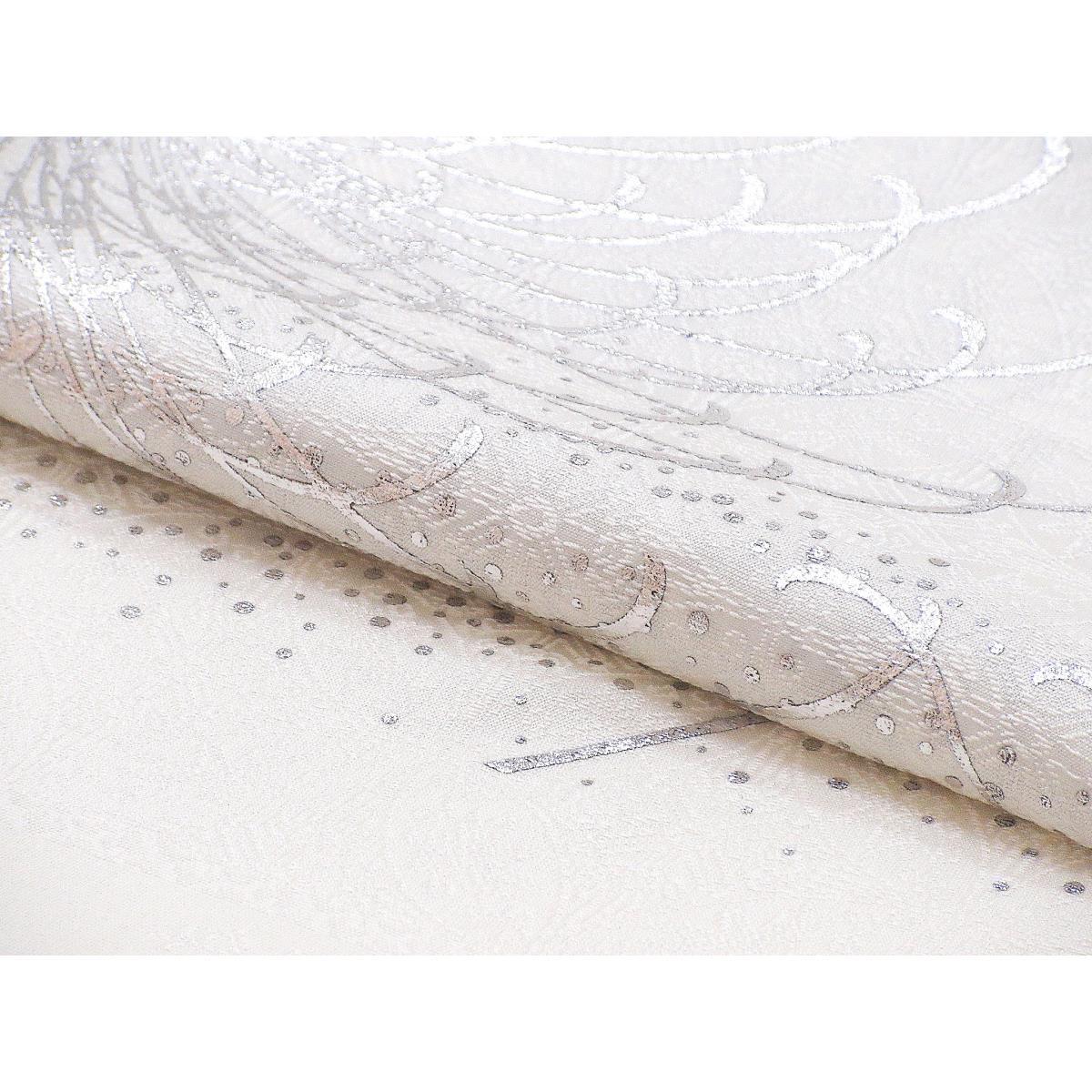 【新品】帯揚　丹後ちりめん　銀彩加工